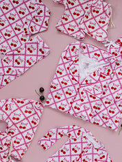 Bamboo Zip Romper | Cherry Bow