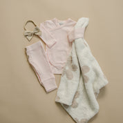 Pink Pointelle Layette Set