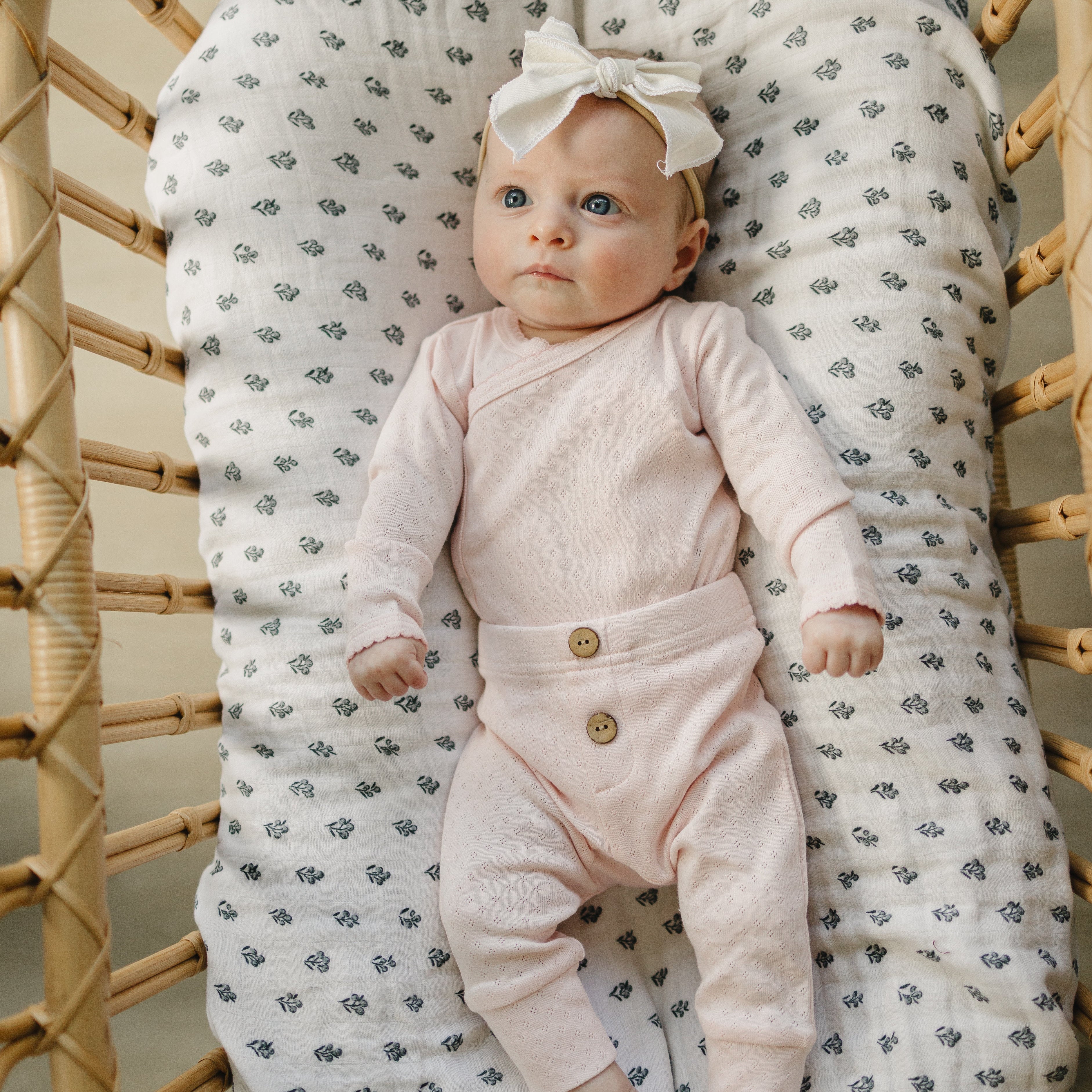 Pink Pointelle Layette Set