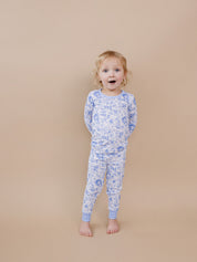 Bamboo Two Piece Set | Blue Flowers