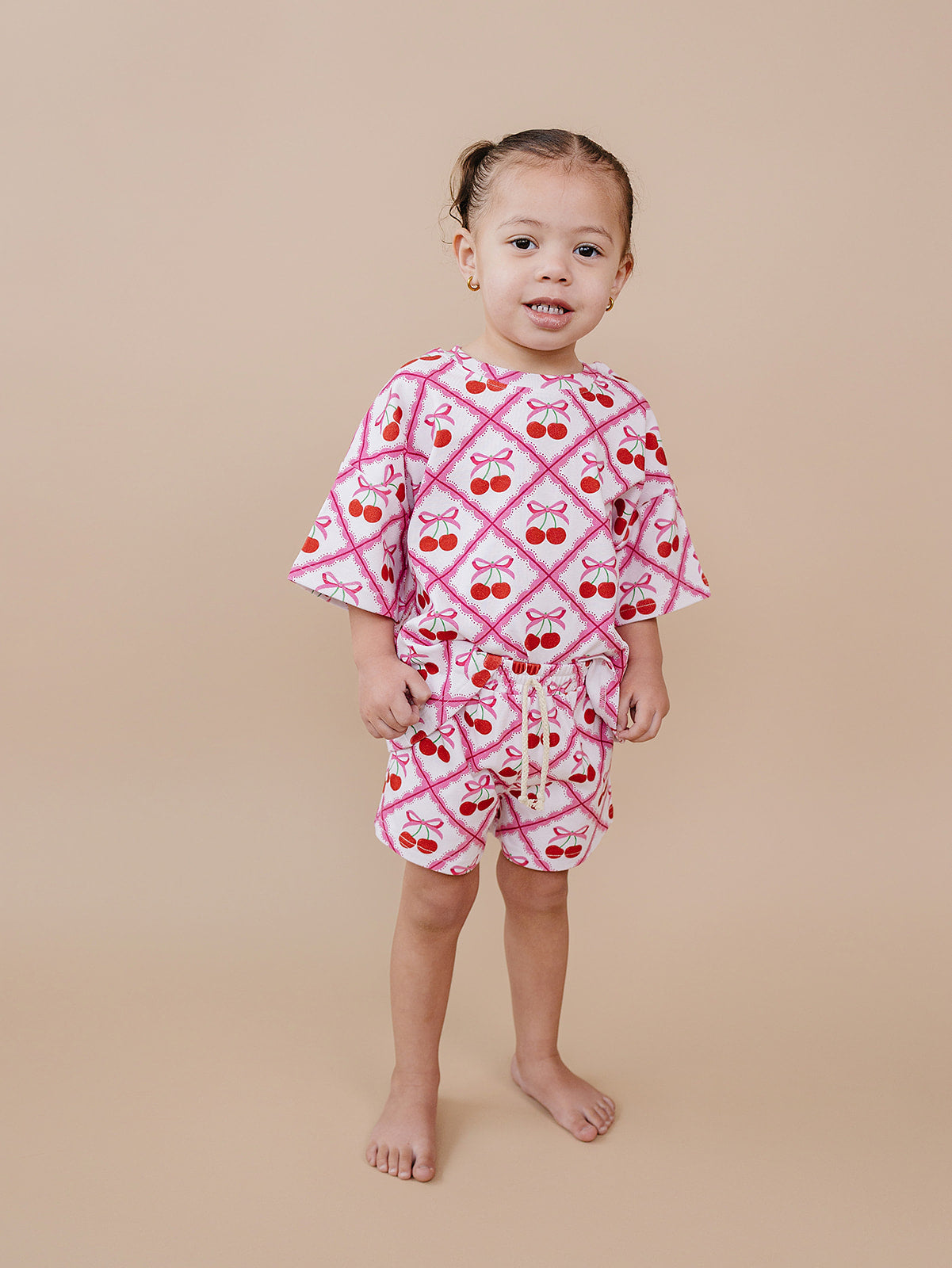 Shorts Set | Cherry Bow