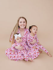 Bamboo Women's Button Up Set | Cherry Bow