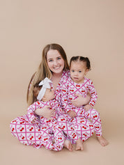 Bamboo Women's Button Up Set | Cherry Bow