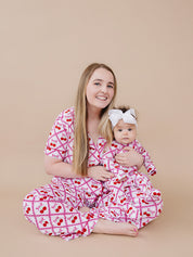 Bamboo Zip Romper | Cherry Bow
