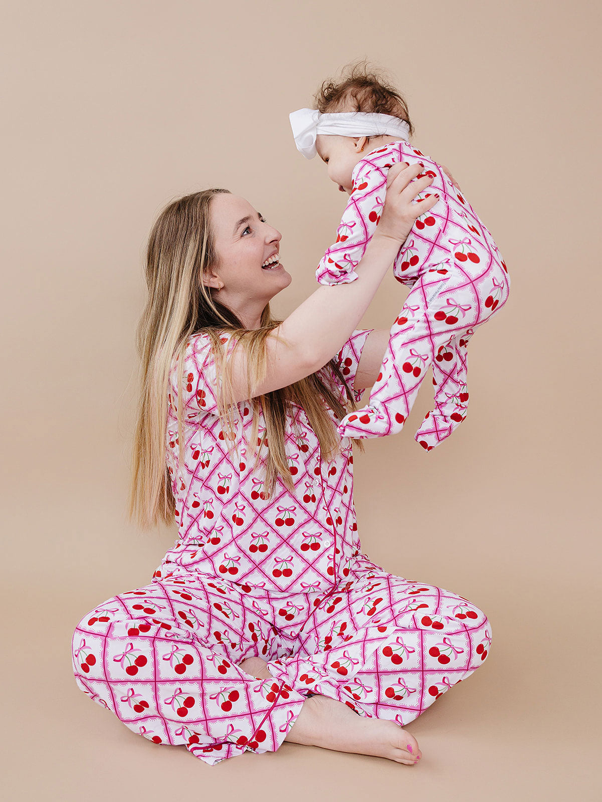 Bamboo Women's Button Up Set | Cherry Bow
