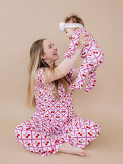 Bamboo Women's Button Up Set | Cherry Bow