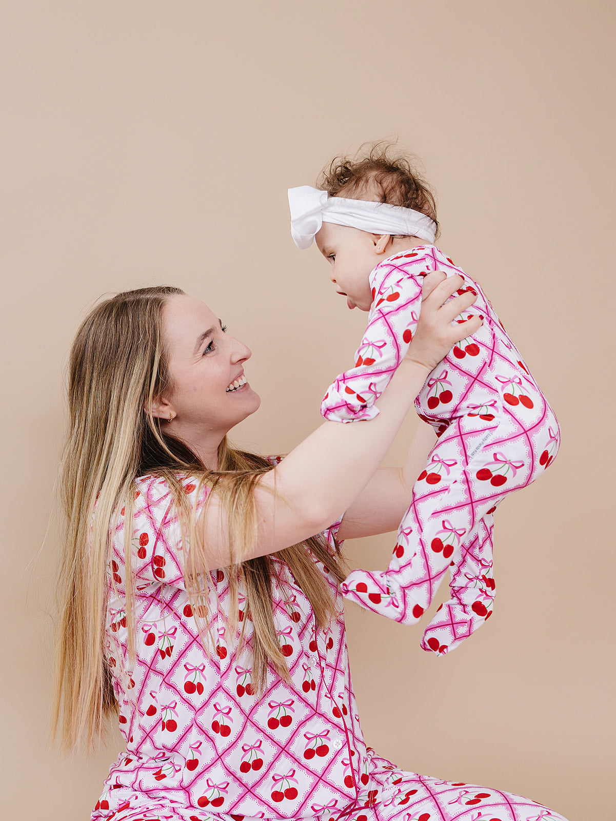 Bamboo Zip Romper | Cherry Bow