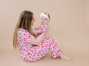Bamboo Zip Romper | Cherry Bow