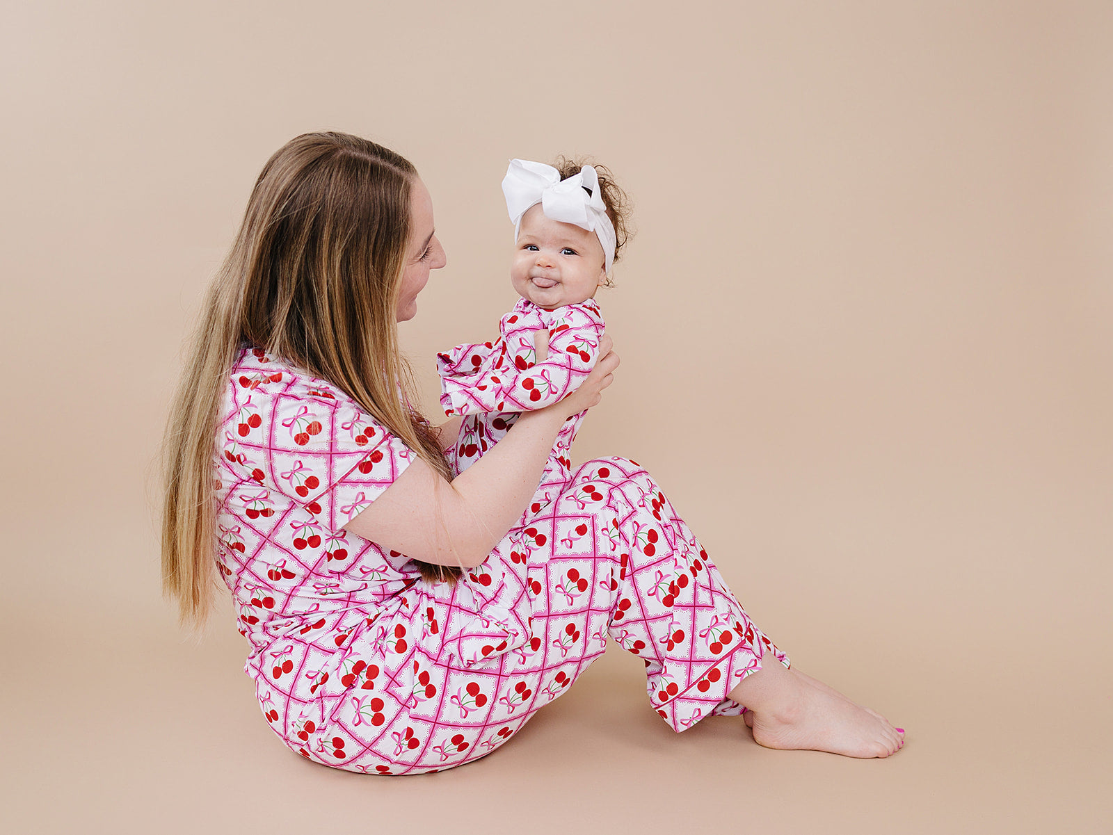 Bamboo Women's Button Up Set | Cherry Bow