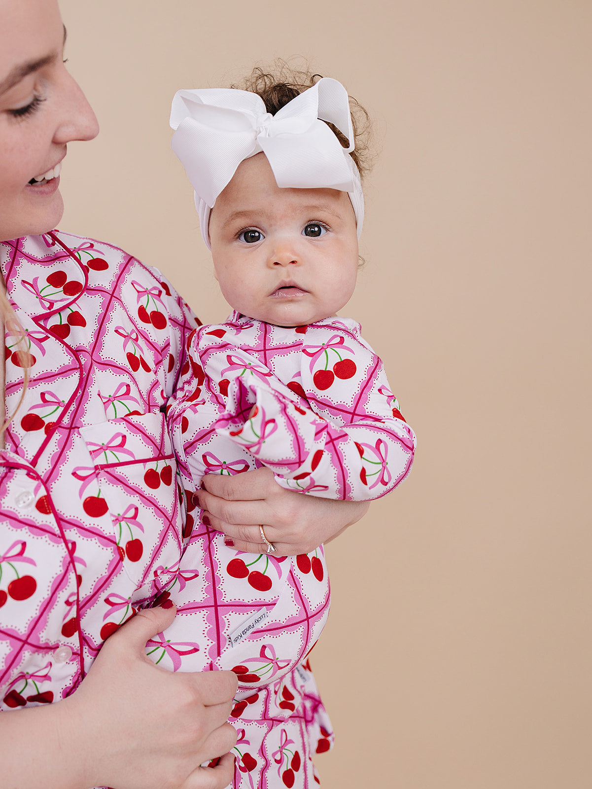 Bamboo Zip Romper | Cherry Bow