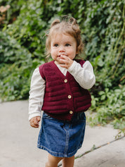 Burgundy Knit Vest