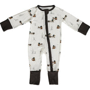 Ducks Ribbed Bamboo Zipper