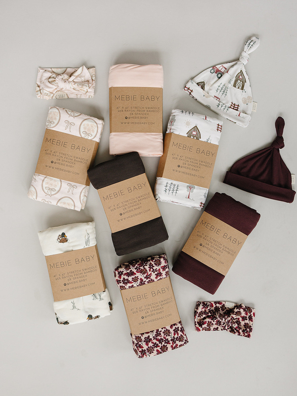Brown Ribbed Bamboo Stretch Swaddle