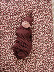 Deep Violet Ribbed Bamboo Newborn Knot Hat