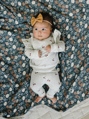 Cherry Ruffle French Terry Set