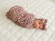 Antique Floral Ribbed Bamboo Stretch Swaddle