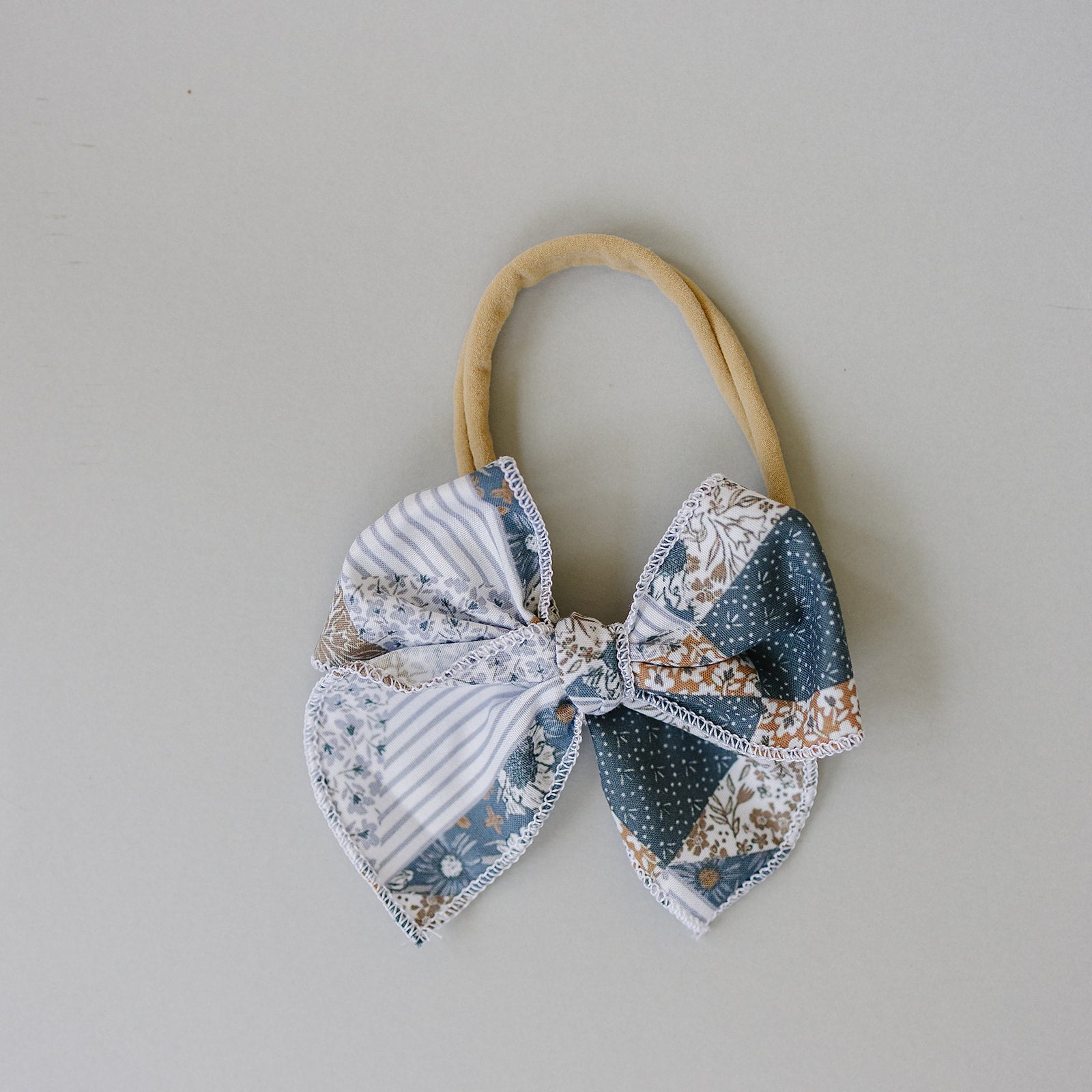 Patchwork Print Hair Bow