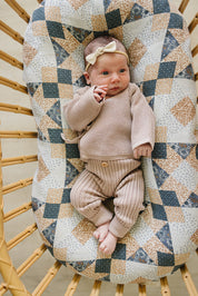 Mauve Knit Wrap Set