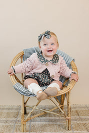 Pink Pointelle Button Down Cardigan