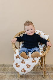 Navy Cable Knit Sweater