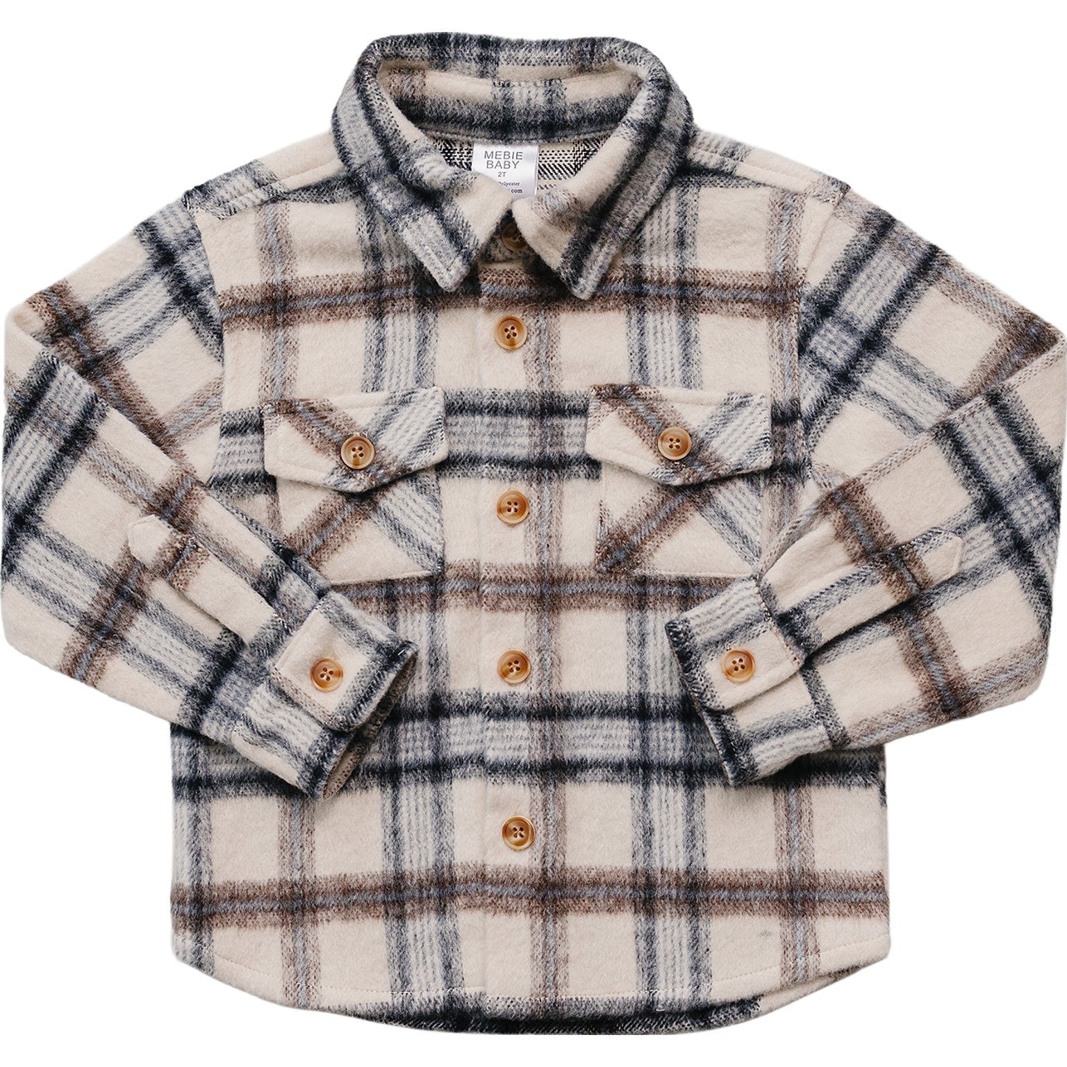 Cream Plaid Shacket