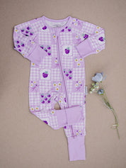 Bamboo Zip Romper | Raspberry