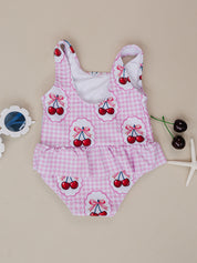 One Piece Swimsuit | Gingham Cherry