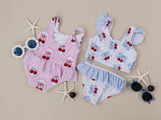 One Piece Swimsuit | Gingham Cherry
