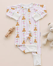 Bamboo Zip Romper | Honey Bear