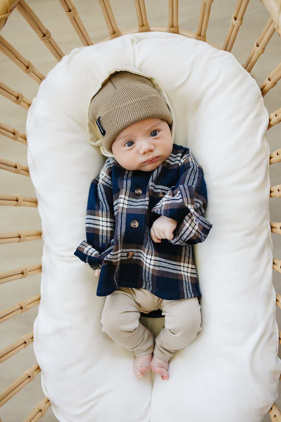 Plaid Hooded Button Up Shirt