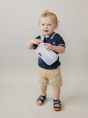 Blue Gingham Mini Fanny Pack