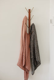 Vintage Pink Floral Muslin Swaddle Blanket
