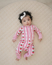 Bamboo Zip Romper | Strawberry