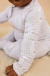 Bamboo Zip Romper | Gingham & Goose