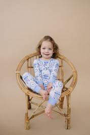Bamboo Two Piece Set | Blue Bow