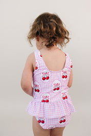 One Piece Swimsuit | Gingham Cherry