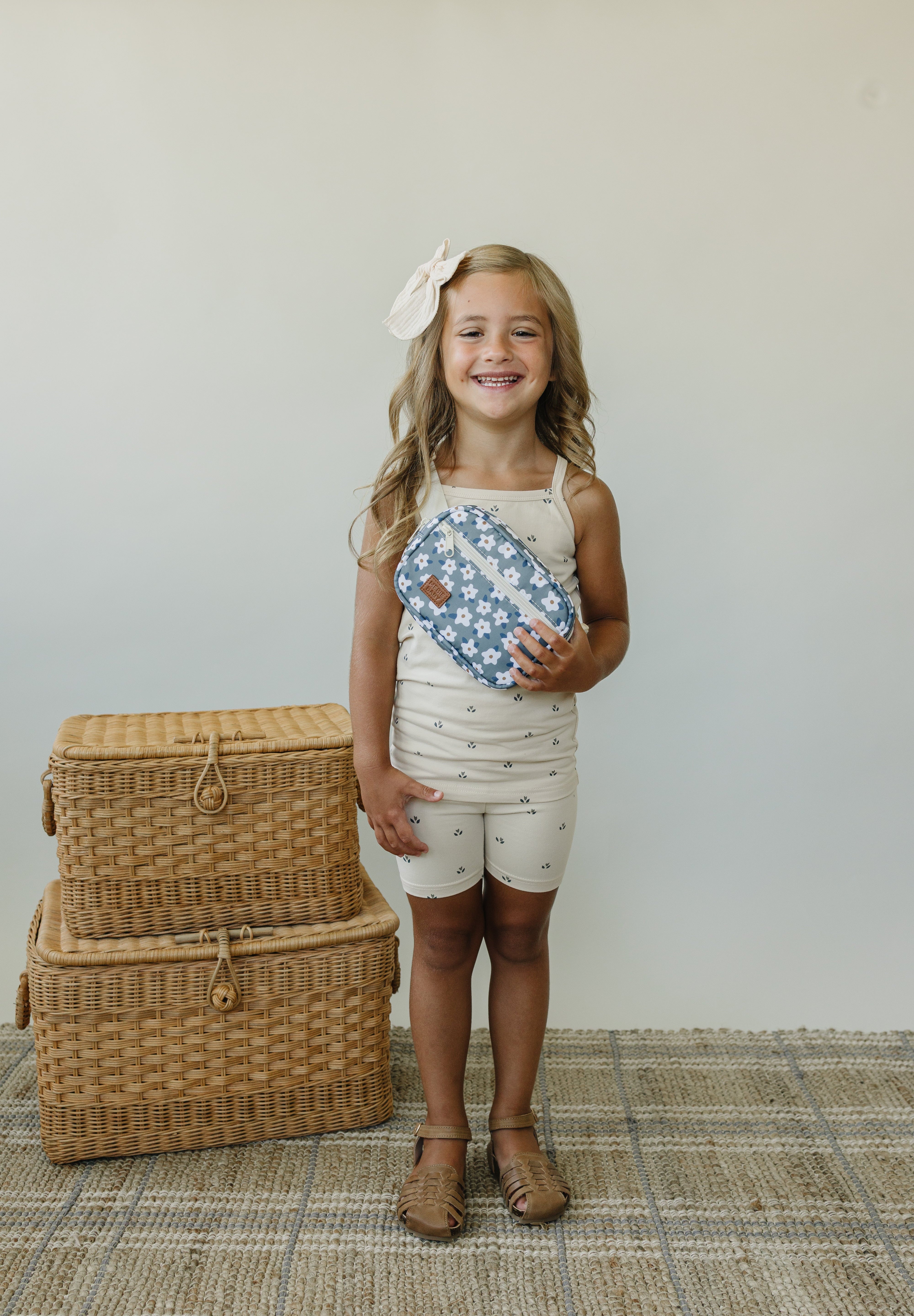 Green Floral Mini Fanny Pack