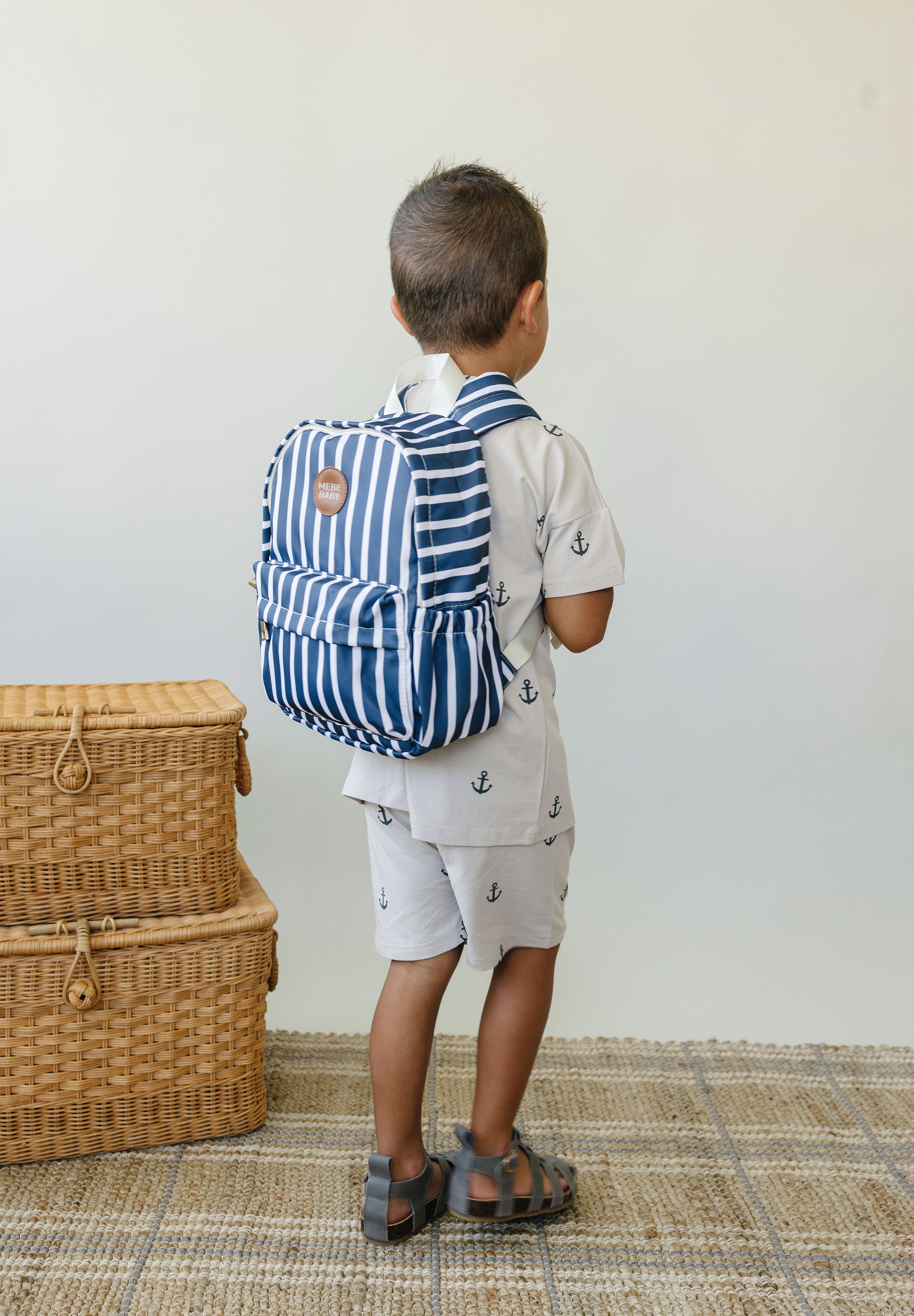 Navy Stripe Mini Backpack