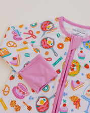 Bamboo Zip Romper | Breakfast Whimsy