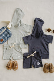 Slate Pocket Cotton Shorts