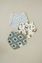 Blue Blossom Classic Muslin Bib