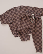 Jogger Set | Espresso Checkered