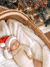 My First Christmas Organic Baby Bodysuit Long Sleeve