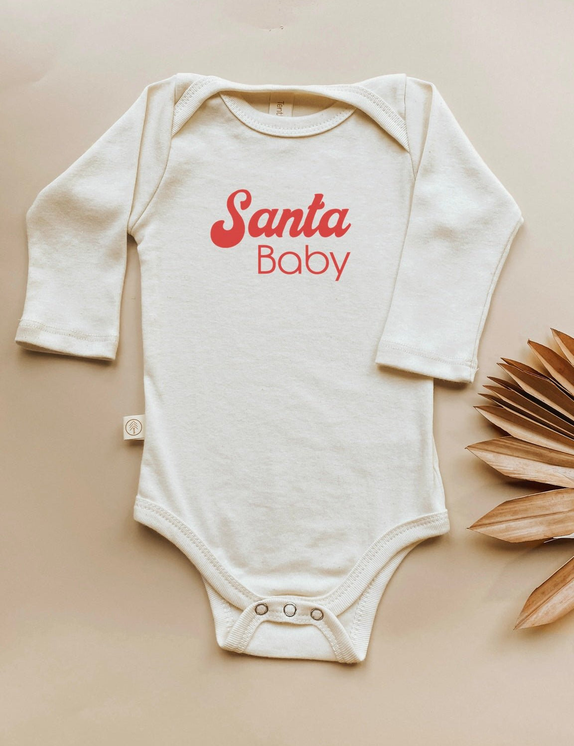 Santa Baby Organic Baby Bodysuit Long Sleeve