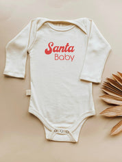 Santa Baby Organic Baby Bodysuit Long Sleeve