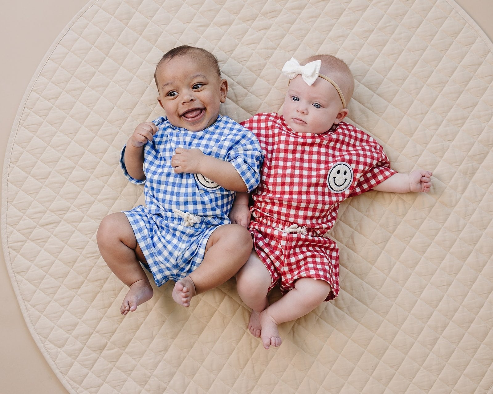 Shorts Set | Blue Gingham