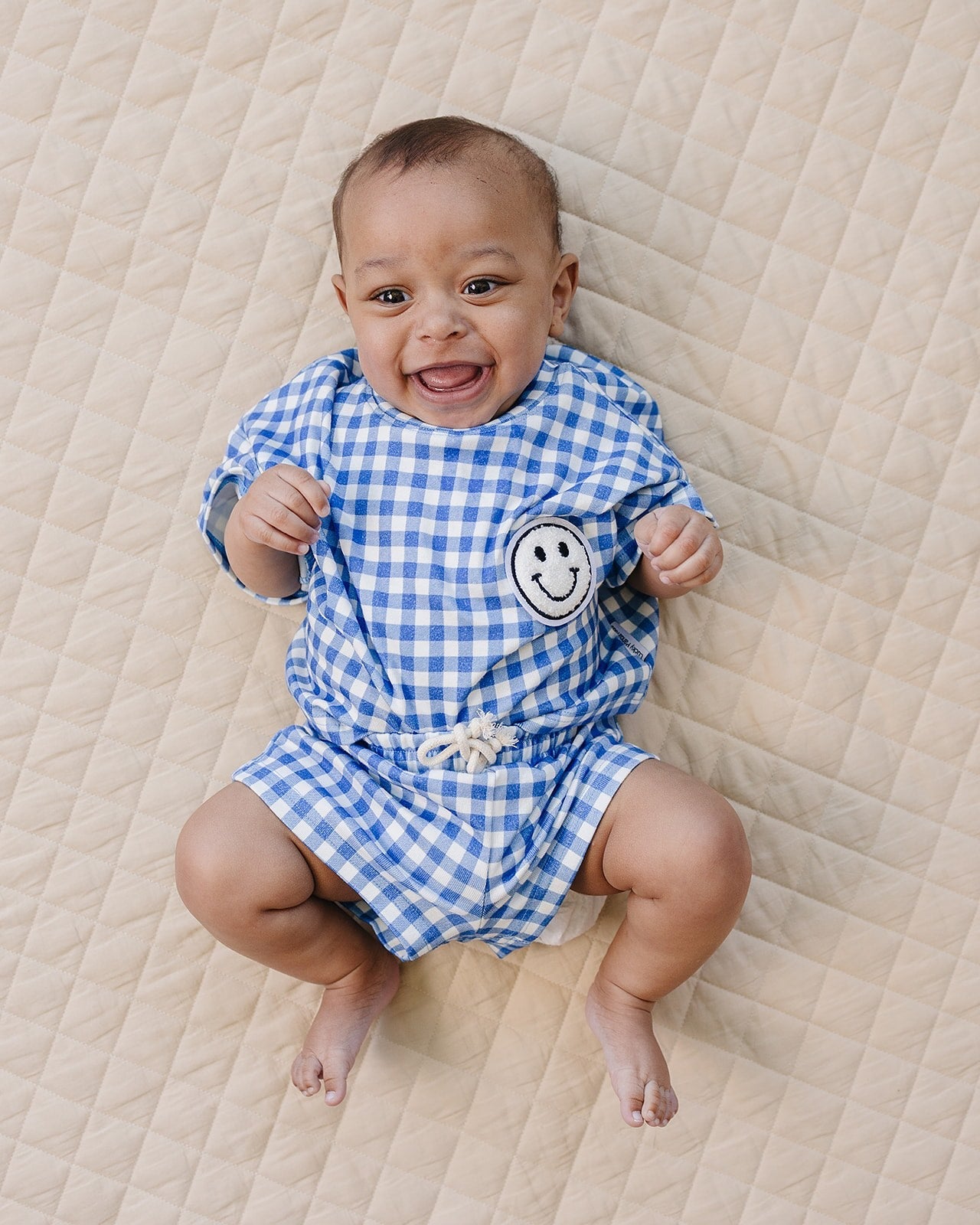 Shorts Set | Blue Gingham