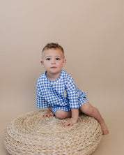 Shorts Set | Blue Gingham