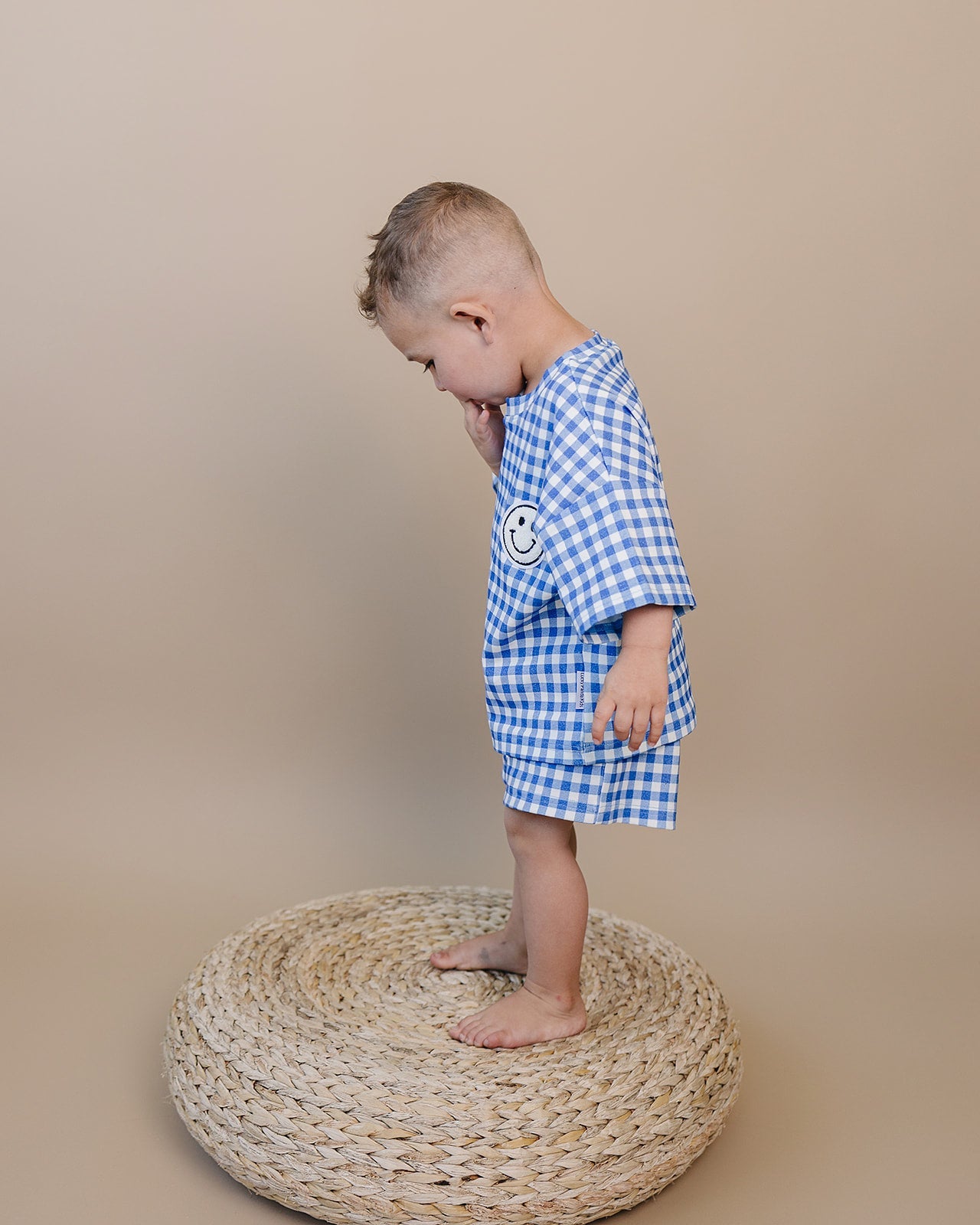 Shorts Set | Blue Gingham