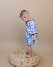 Shorts Set | Blue Gingham